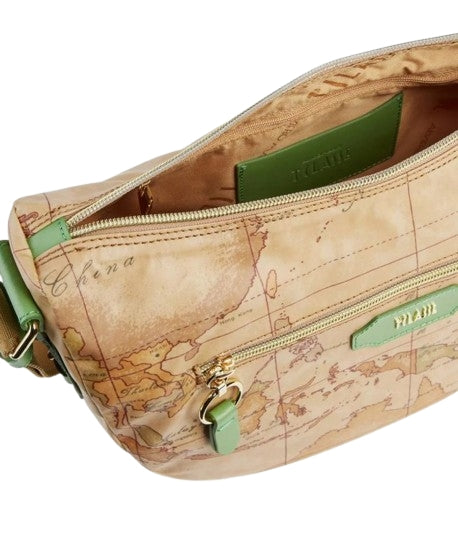 Alviero Martini 1a Classe Tracolla a Mezzaluna Soft Fusion Media L LB98 S578 Col 0623 Verde Bali